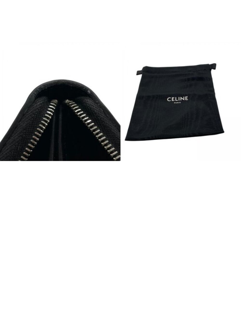 Celine Wallet Leather Black Silver Classic Luxury Casual Everyday Use Going Out - Picture 10 of 10